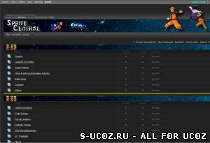 Sprite Central / NARUTO - шаблон форума для uCoz