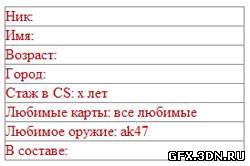 Таблица состав клана